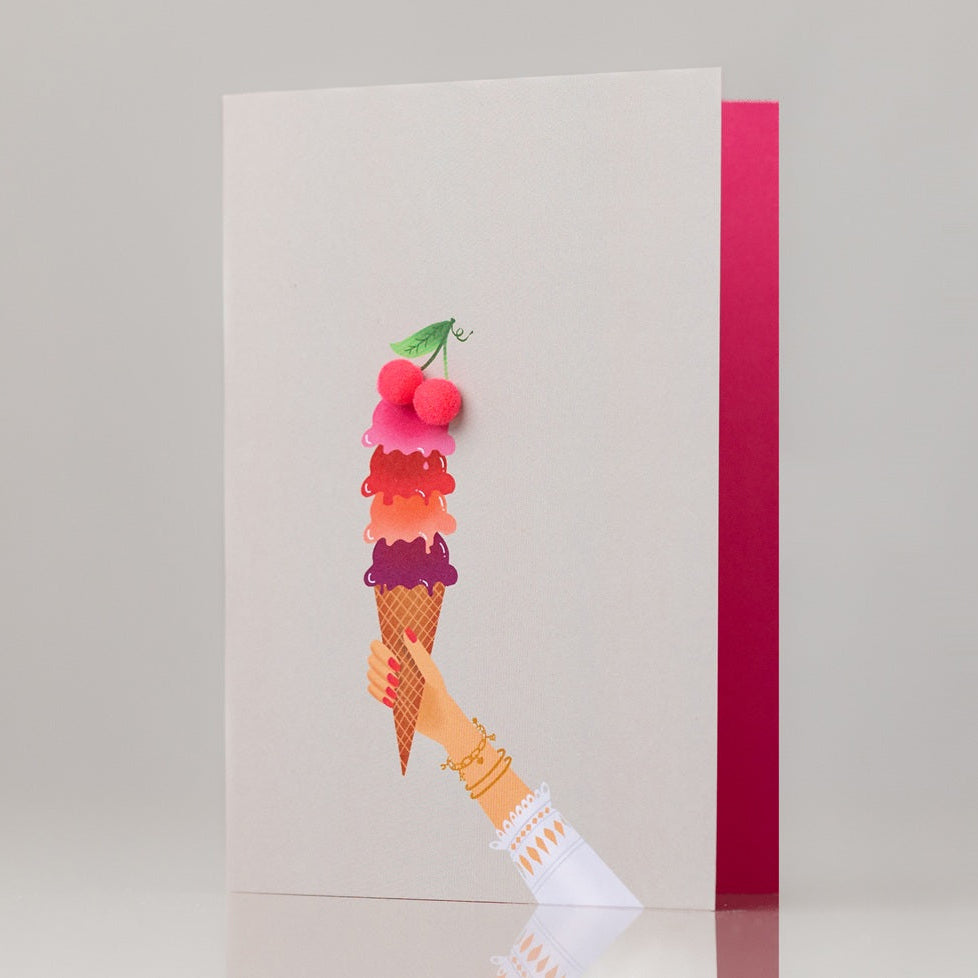 Postkarte Cherry on top