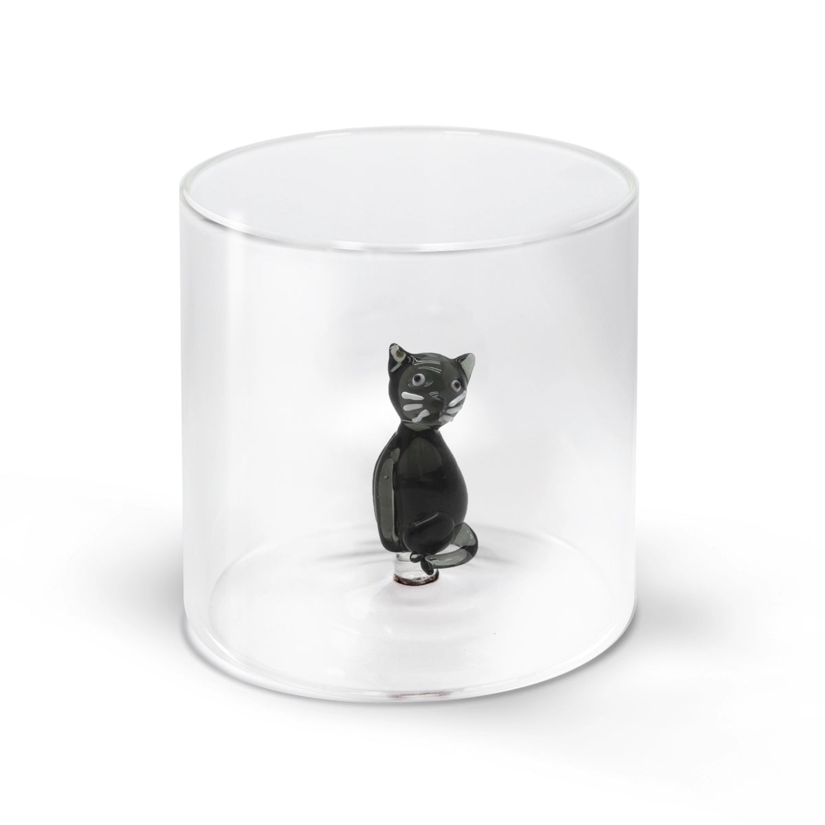 Glas mit Katze