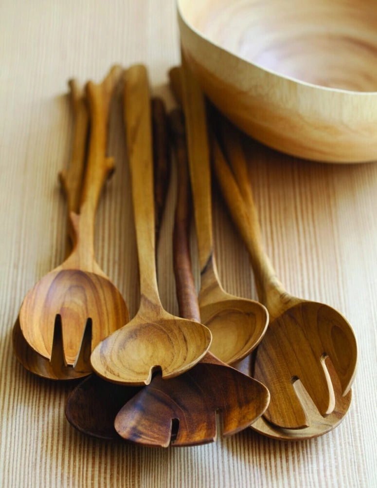 Salatbesteck gross Teak