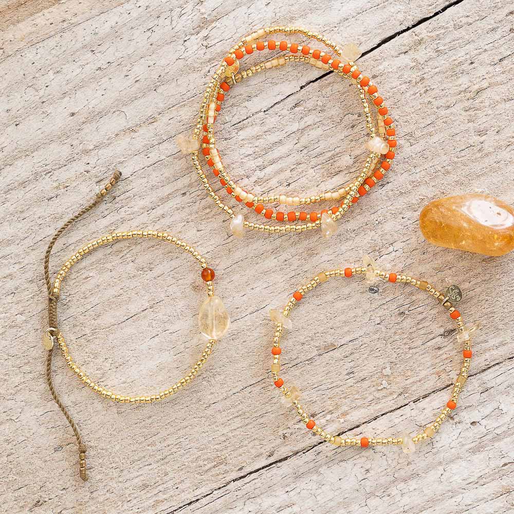 Armband Flashy Citrine rot