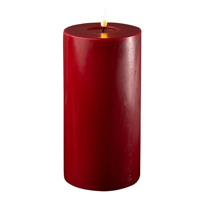 LED Kerze bordeaux