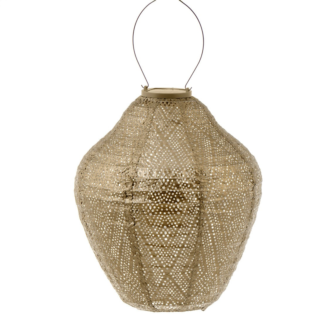 Solar Lampion Ikat Jar gold