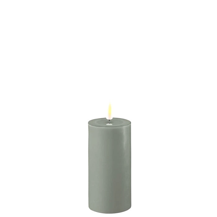 LED Kerze salvie green