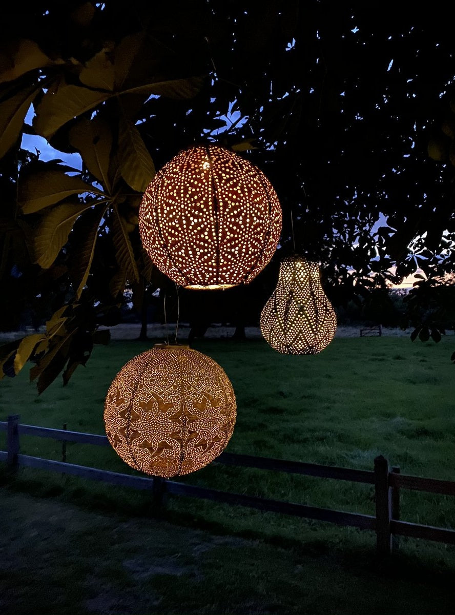 Solar Lampion Mandela Ballon gold
