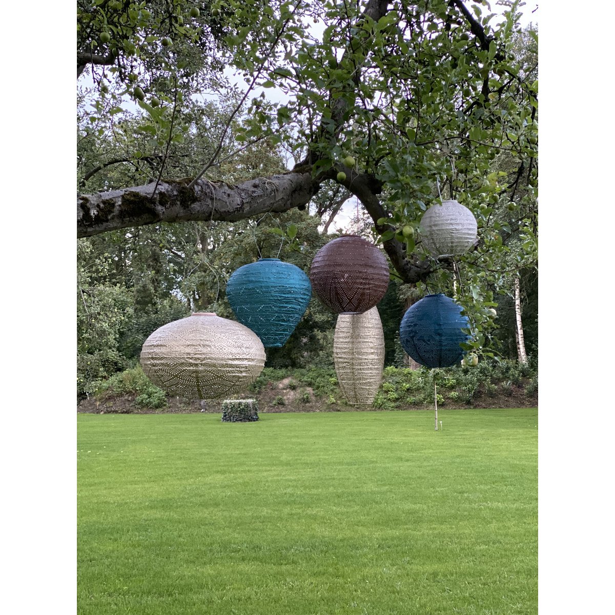 Solar Lampion Folia rund sage