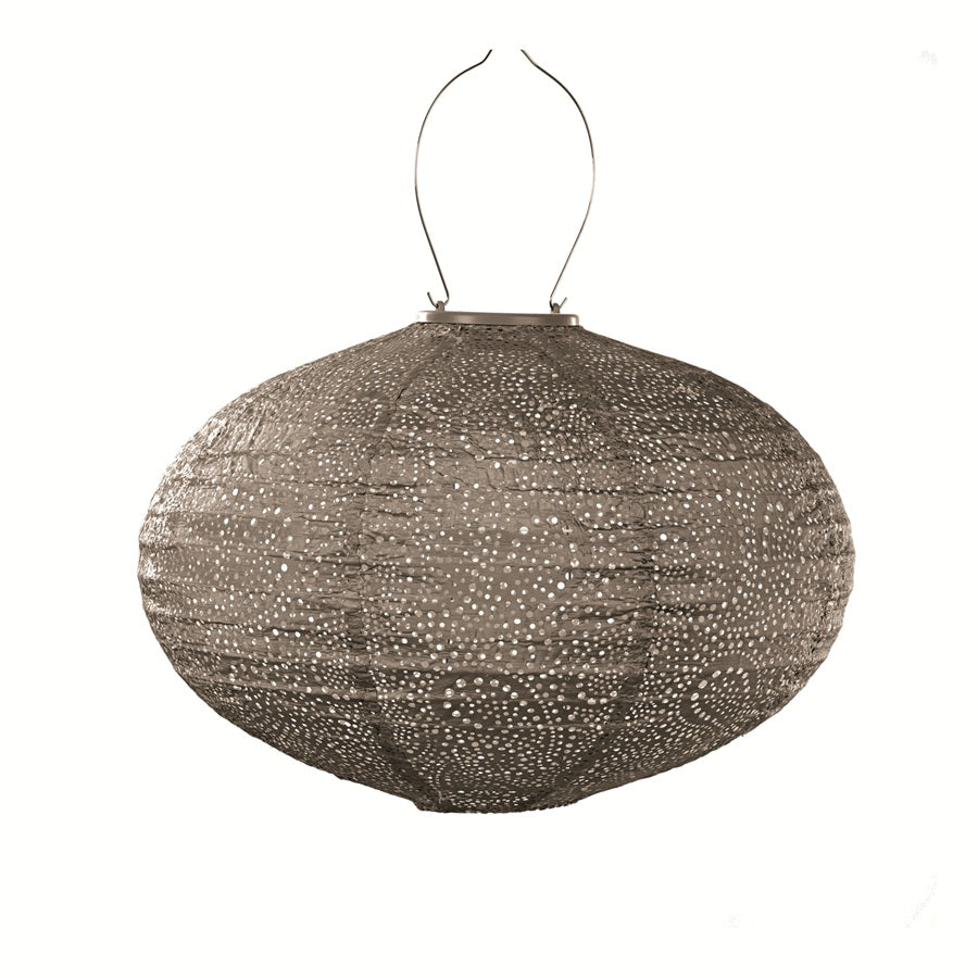 Solar Lampion Paisley Oval taupe