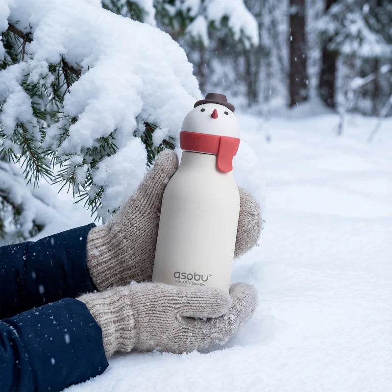 Trinkflasche Bestie Bottle - Schneemann