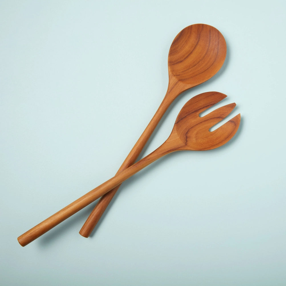 Salatbesteck gross Teak