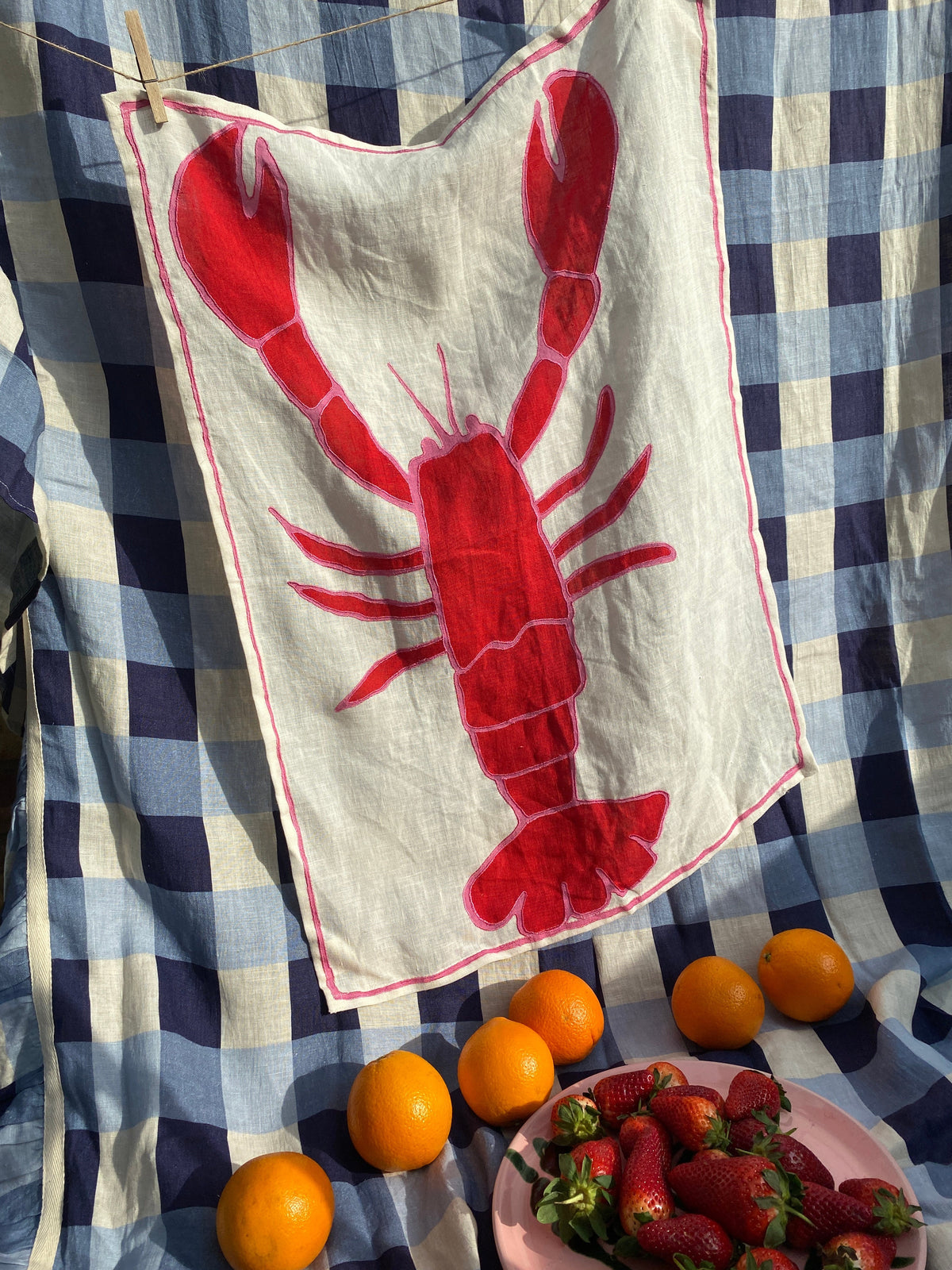 Geschirrtuch Lobster rot