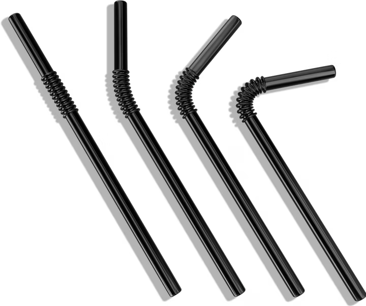Trinkhalme biegbar Edelstahl 4er Set
