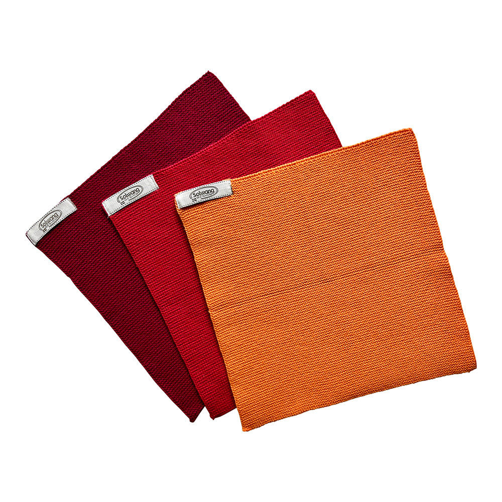 Spüllappen Set orange/rot