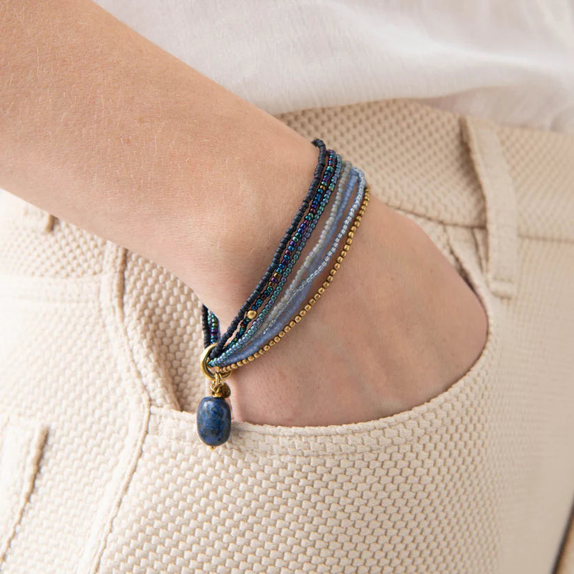 Armband Nirmala Lapis Lazuli dunkelblau