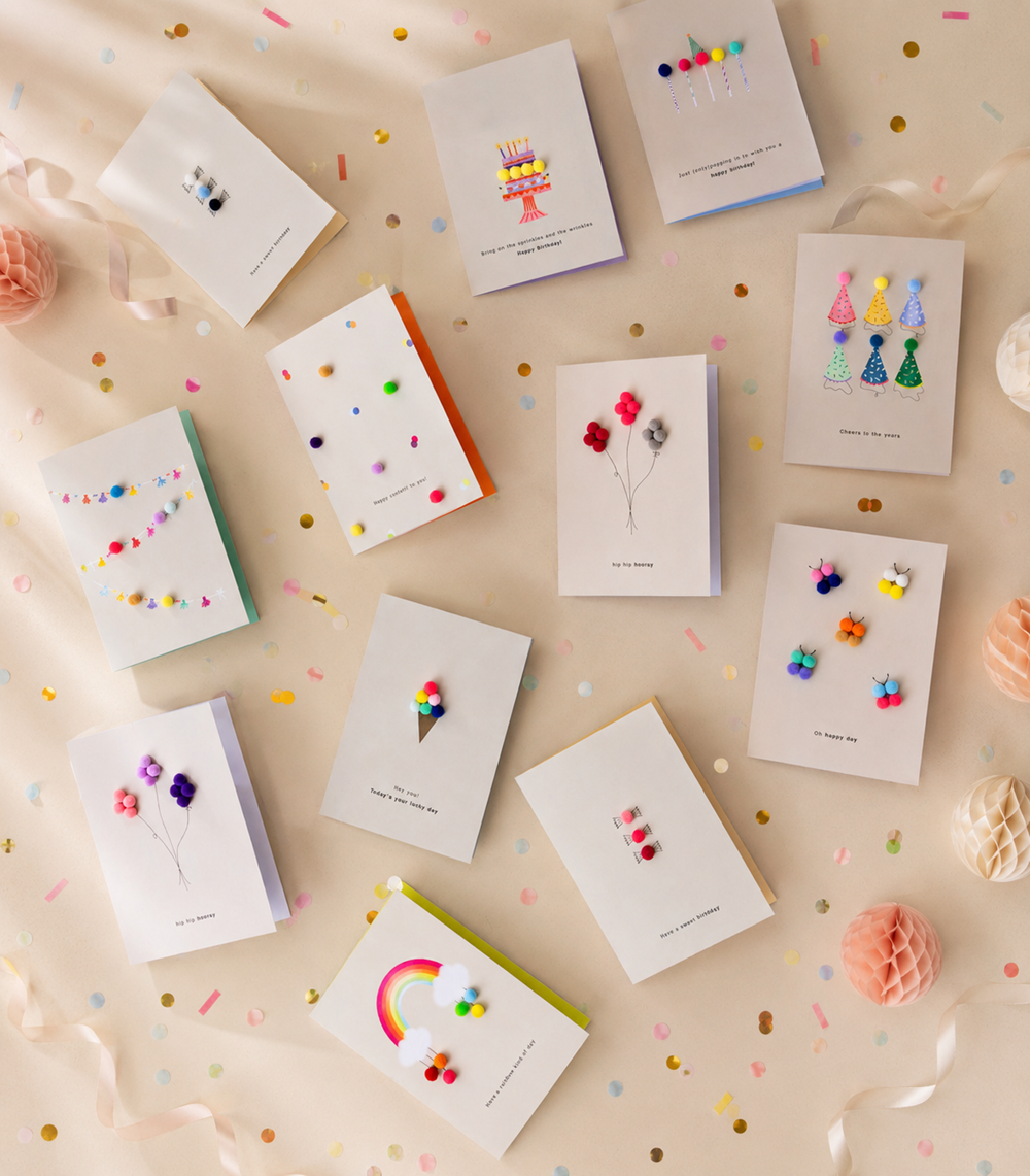Postkarte Dots Happy Confetti