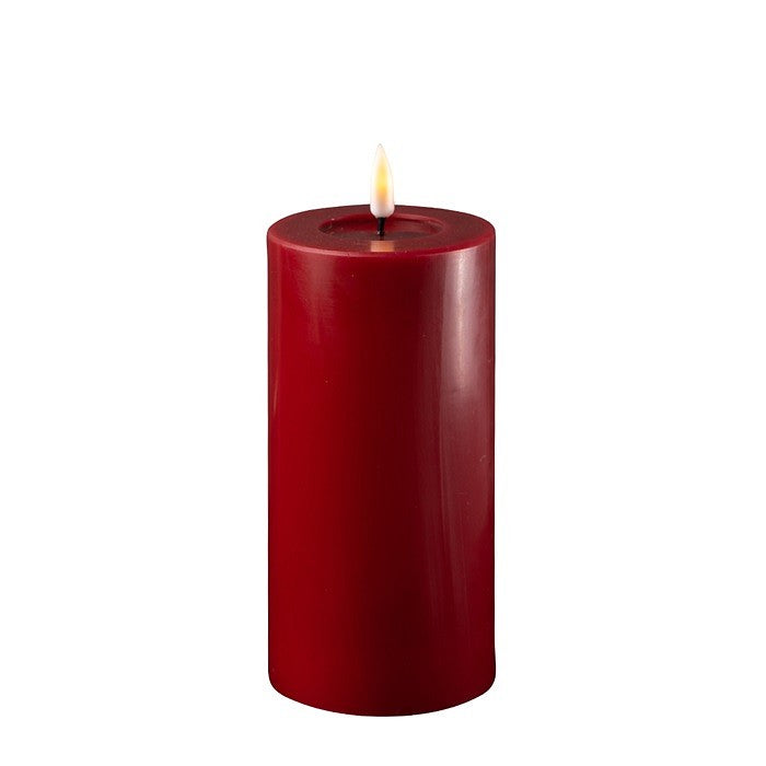 LED Kerze bordeaux